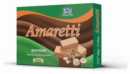 Amaretti Γκοφρέτα Γάλακτος με Φουντούκι 68gr Κωδικός: 22884096 από το e-Fresh