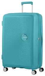 American Tourister Soundbox Spinner Expandable Μεγάλη Βαλίτσα Ταξιδίου Σκληρή Turquoise με 4 Ρόδες Ύψους 77εκ.