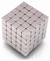 Andowl Fidget Μαγνητικές Μπίλιες για Διακόσμηση Γραφείου 5x5x5εκ. 125τμχ σε Ασημί χρώμα