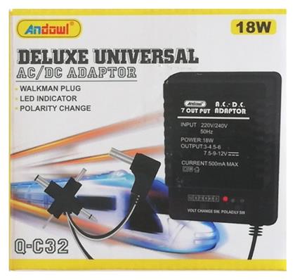 Andowl Q-C32 Universal Τροφοδοτικό 12V 0.5A 18W από το MagicStore