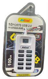 Andowl Q-HU801 USB 2.0 Hub 10 Θυρών με σύνδεση USB-A