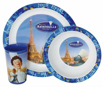 Ango Σετ Φαγητού ''Ratatouille'' από Πλαστικό Μπλε 3τμχ για 6+ μηνών