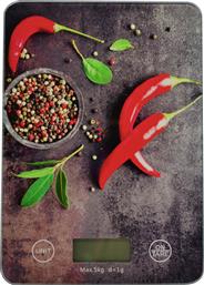 Ankor 805648 Ψηφιακή Ζυγαριά Κουζίνας 1gr/5kg Peppers