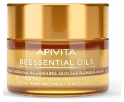 Apivita Beessential Oils Balm Προσώπου Νυκτός για Ενυδάτωση 15ml