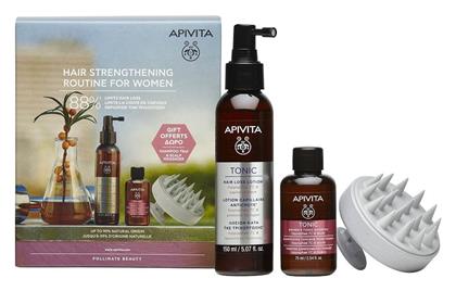 Apivita Hair Strengthening Routine Σετ Περιποίησης Μαλλιών κατά της Τριχόπτωσης 3τμχ