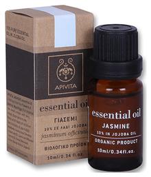 Apivita Jasmine Essential Oil Βιολογικό Αιθέριο Έλαιο Γιασεμί 10% σε Λάδι Jojoba 10ml