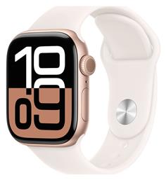 Apple Watch Series 10 42mm Rose Gold με Light Blush Sport Band (S/M)