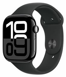 Apple Watch Series 10 46mm Jet Black με Black Sport Band (M/L)