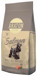 Araton Adult All Breeds 15kg Ξηρά Τροφή για Ενήλικους Σκύλους με Καλαμπόκι, Ρύζι και Σολομό