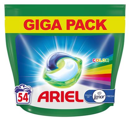 Ariel All in 1 Color Απορρυπαντικό Touch of Lenor Fresh για Χρωματιστά Ρούχα 54 Μεζούρες