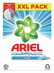 Ariel Aqua Poudre Απορρυπαντικό Ρούχων σε Σκόνη Alpine 56 Μεζούρες