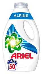 Ariel Υγρό Απορρυπαντικό Ρούχων Alpine 50 Μεζούρες