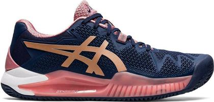 ASICS Gel-Resolution 8 Γυναικεία Παπούτσια Τένις για Χωμάτινα Γήπεδα Peacoat / Rose Gold