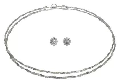 Ασημένια Στέφανα Γάμου Πέτρες