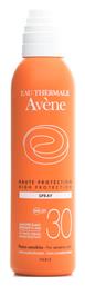 Avene Eau Thermale Spray Αδιάβροχη Αντηλιακή Λοσιόν για το Σώμα SPF30 σε Spray 200ml