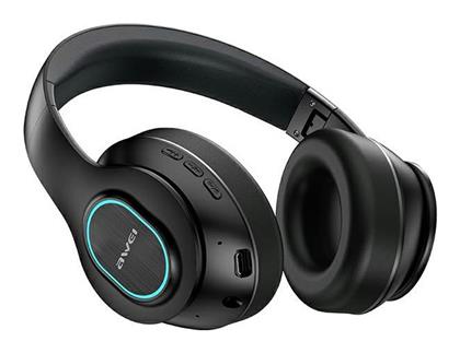 Awei A100BL Ασύρματα Bluetooth Over Ear Ακουστικά με 12 ώρες Λειτουργίας Μαύρα