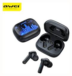 Awei T53 In-ear Bluetooth Handsfree Ακουστικά με Θήκη Φόρτισης Μαύρα από το Filinda