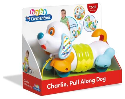 Baby Clementoni Charlie Pull Along Dog με Ήχους για 12+ Μηνών από το Moustakas Toys