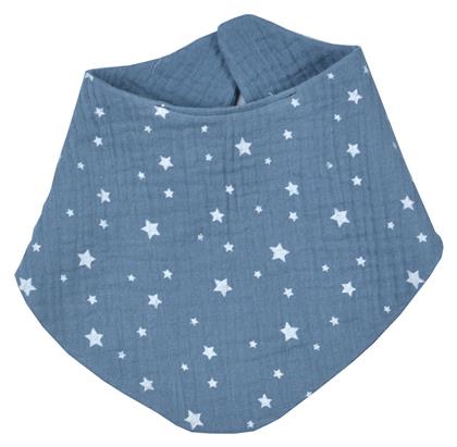 Baby Oliver Μπαντάνα από 100% Βαμβάκι με Αυτοκόλλητο Muslin Blue