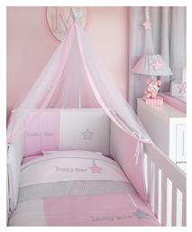 Baby Oliver Σετ Κούνιας Lucky Star Des. 308 6τμχ Pink