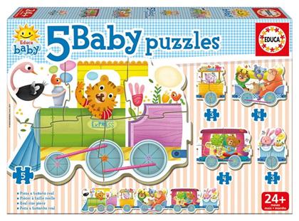 Baby Puzzles Animals Train 2*3 & 2*4pcs (17142) Educa από το GreekBooks