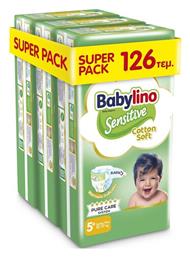 Babylino Sensitive Cotton Soft No. 5+ για 12-17kg 126τμχ