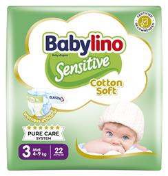 Babylino Sensitive Cotton Soft No. 3 για 4-9kg Cotton Soft