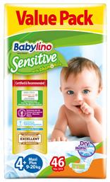 Babylino Sensitive With Chamomile Πάνες με Αυτοκόλλητο No. 4+ για 9-20kg 46τμχ