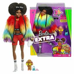 Barbie Κούκλα Extra Rainbow Coat για 3+ Ετών