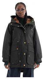 Barbour Wax Κοντό Γυναικείο Puffer Μπουφάν για Χειμώνα Χακί