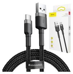 Baseus Cafule Braided USB 2.0 Cable USB-C male - USB-A male Μαύρο 3m (CATKLF-UG1) από το Public