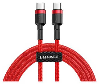 Baseus Cafule Braided USB 2.0 Cable USB-C male - USB-C male Κόκκινο 1m (CATKLF-G09)