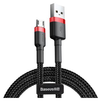 Baseus Cafule Braided USB 2.0 to micro USB Cable Μαύρο/Κόκκινο 2m (CAMKLF-C91) από το e-shop