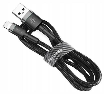 Baseus Cafule Braided USB to Lightning Cable Μαύρο 1m (CALKLF-BG1)