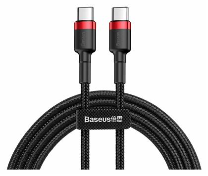 Baseus Cafule USB 2.0 Cable USB-C male - USB-C 60W Κόκκινο 1m (CATKLF-G91)