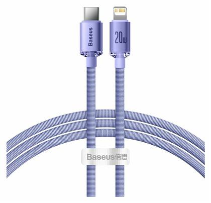 Baseus Crystal Shine Braided USB-C to Lightning Cable 20W Μωβ 1.2m (CAJY000205) από το e-shop