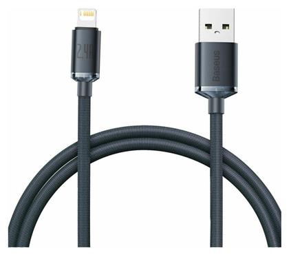 Baseus Crystal Shine Braided USB to Lightning Cable Μαύρο 1.2m (CAJY000001)