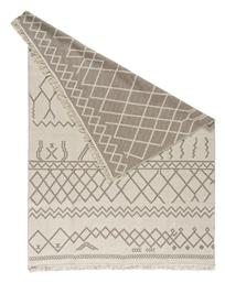 Beauty Home 9249 Αντιολισθητικό Καλοκαιρινό Βαμβακερό με Κρόσια 160x230cm Μπεζ