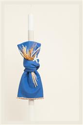 Beauty Home Λαμπαδα Βαπτισης Μονοχρωμο Premium Μπλε Ρουα