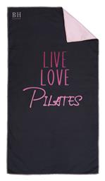 Beauty Home Πετσέτα Γυμναστηρίου με Μικροΐνες Μαύρη 50x90cm