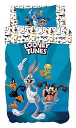 Beauty Home Σετ Σεντόνια Μονά Βαμβακερά Looney Tunes Pink 160x240cm 3τμχ