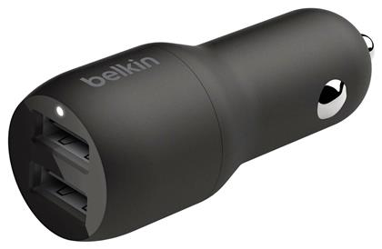 Belkin Φορτιστής Αυτοκινήτου με Θύρες 2xUSB-A