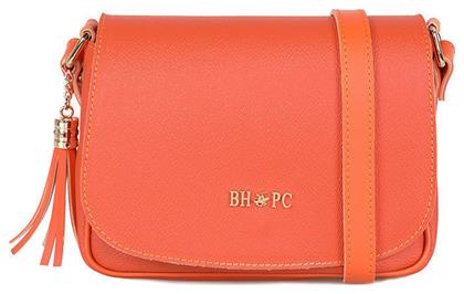 Beverly Hills Polo Club 1107 Γυναικεία Flap Bag Χιαστί Πορτοκαλί