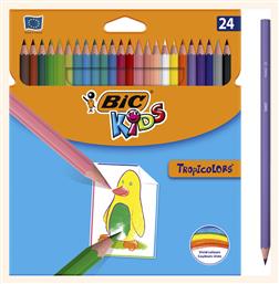 Bic Ξυλομπογιές Kids Tropicolors Σετ Ξυλομπογιές 24τμχ