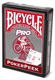 Bicycle Poker Peek Pro Red