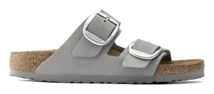 Birkenstock Arizona Big Buckle Nubuck Leather Δερμάτινα Γυναικεία Σανδάλια Ανατομικά σε Γκρι Χρώμα