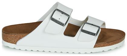 Birkenstock Arizona Birko-Flor Γυναικεία Σανδάλια Ανατομικά σε Λευκό Χρώμα Narrow Fit