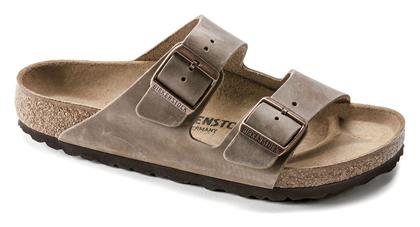 Birkenstock Arizona Oiled Leather Δερμάτινα Ανδρικά Σανδάλια Tobacco Brown Regular Fit