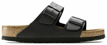 Birkenstock Arizona Soft Footbed Birko-Flor Ανδρικά Σανδάλια σε Μαύρο Χρώμα Narrow Fit