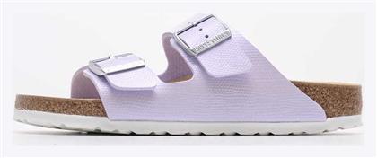 Birkenstock Classic Arizona Birko Flor Shinny Δερμάτινα Γυναικεία Σανδάλια σε Μωβ Χρώμα Narrow Fit